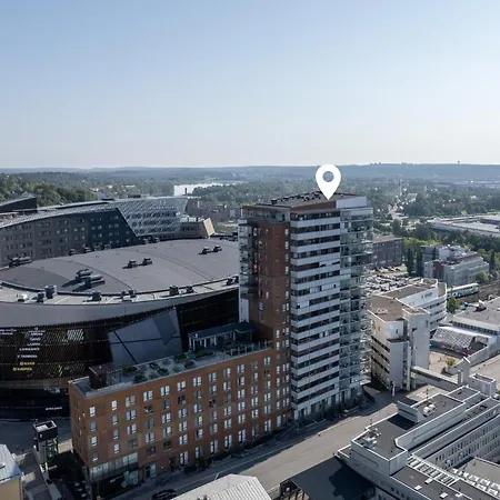 Modern 1br With Amazing Views, Balcony & Sauna Lägenhet